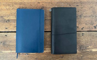 Things I couldn’t write without: my two notebooks 